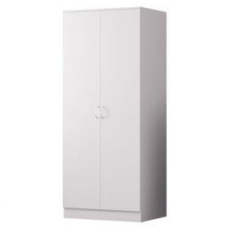 FWStyle White 3 Piece Bedroom Furniture Set Bedside, Wardrobe, 4 Drawer Chest - thumbnail 2