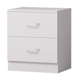 FWStyle White 3 Piece Bedroom Furniture Set Bedside, Wardrobe, 4 Drawer Chest - thumbnail 4