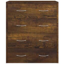 Berkfield Home Sideboard with 4 Drawers 60x30.5x71 cm Smoked Oak in Brown - thumbnail 4