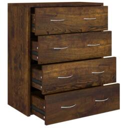 Berkfield Home Sideboard with 4 Drawers 60x30.5x71 cm Smoked Oak in Brown - thumbnail 2