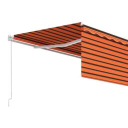Berkfield Home Manual Retractable Awning with Blind 4x3m Orange&Brown - thumbnail 5