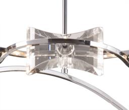 Netlighting Kromo Telescopic Semi Flush 8 Light G9 Round Polished Chrome in Silver - thumbnail 5