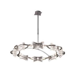 Netlighting Kromo Telescopic Semi Flush 8 Light G9 Round Polished Chrome in Silver - thumbnail 1