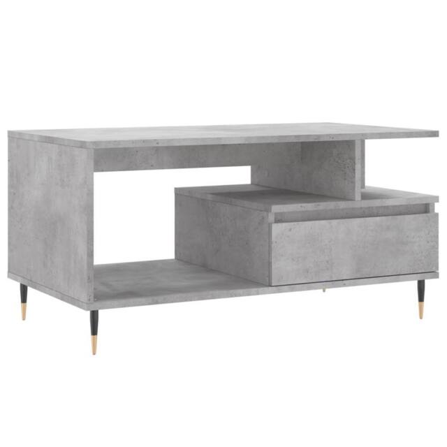 Berkfield Home Coffee Table Concrete Grey 90x49x45 cm Engineered Wood - Size: 90 x 49 x 45 cm - image 1