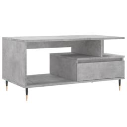 Berkfield Home Coffee Table Concrete Grey 90x49x45 cm Engineered Wood - Size: 90 x 49 x 45 cm - thumbnail 1