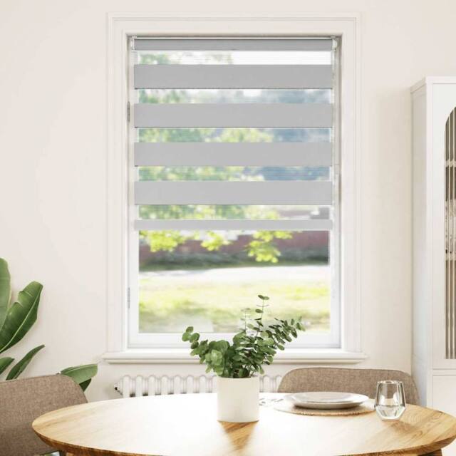 Berkfield Home Zebra Blind Light Grey 70x100 cm Fabric Width 65.9 cm Polyester - image 1