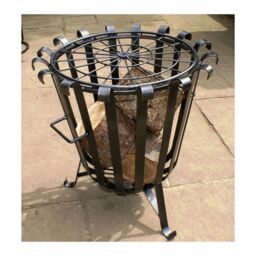 Poppyforge Garden Brazier, Fire Basket - Solid Steel - L50.8 x W50.8 x H53.3 cm in Black