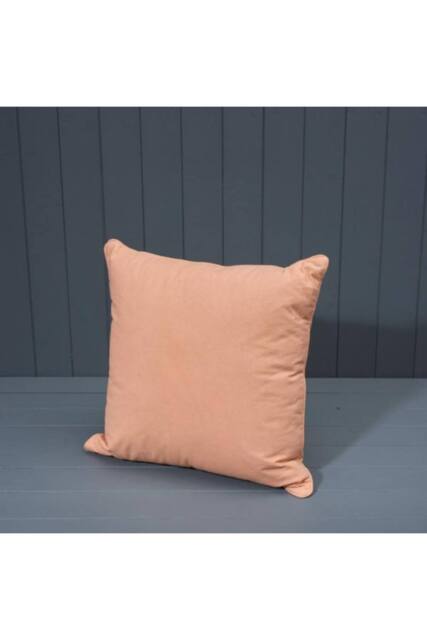 KDMD Orange Textured Handmade Washable Cotton Plain Cushion with Filling - image 1