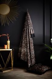 Laurence Llewelyn-Bowen 'Josephine' Leopard Print Velvet Filled Cushion in Gold - Size: 43 cm x 43 cm - thumbnail 4