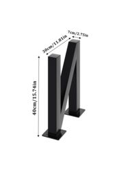 Living and Home 40cm/15.75 inch 2Pcs Black N-shaped Anti-Slip Metal Table Legs Furniture Replacement Legs for Coffee Table, Bench - thumbnail 6