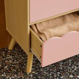 sweeek Wood-effect children's chest of 3 drawers in Pink - thumbnail 7
