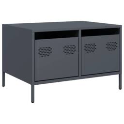 Berkfield Home TV Cabinet Anthracite 68x50x43.5 cm Cold-rolled Steel in Charcoal - thumbnail 3