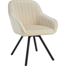 tectake Armchair Snug Set Of 6 - Cream - Size: 6 Pack - thumbnail 1