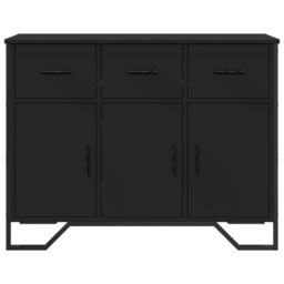 Berkfield Home Sideboard Black 97x32.5x74.5 cm Engineered Wood - thumbnail 4