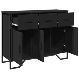 Berkfield Home Sideboard Black 97x32.5x74.5 cm Engineered Wood - thumbnail 5