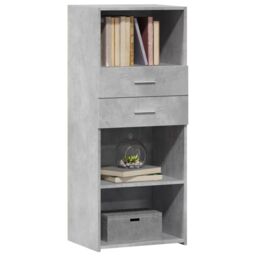Berkfield Home Highboard Concrete Grey 50x42.5x124 cm Engineered Wood - thumbnail 3