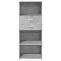 Berkfield Home Highboard Concrete Grey 50x42.5x124 cm Engineered Wood - thumbnail 4