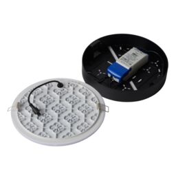 Lucide 'CERES' Dimmable Stylish Mountable Bathroom LED Flush Ceiling Light in Black - thumbnail 3