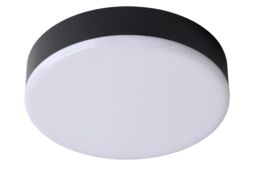 Lucide 'CERES' Dimmable Stylish Mountable Bathroom LED Flush Ceiling Light in Black - thumbnail 2