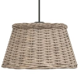 Berkfield Home Ceiling Lamp Shade Brown √ò50x30 cm Wicker - Size: 50x30 cm - thumbnail 4