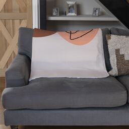 Benjamin Tate Design modern contemporary minimalist woman portrait Designer Blanket in Natural - Size: 120 cm x 150 cm - thumbnail 2