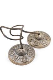 KDMD Seven Chakra Brass Tingsha Bells with Leather Cord 7cm in Bronze - thumbnail 4