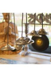 KDMD Seven Chakra Brass Tingsha Bells with Leather Cord 7cm in Bronze - thumbnail 3