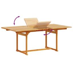 Berkfield Home 7 Piece Garden Dining Set Solid Wood Acacia & Textilene in Brown - thumbnail 5