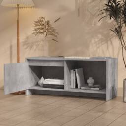 Berkfield Home TV Cabinet Concrete Grey 90x35x40 cm Engineered Wood - Size: 90 x 35 x 40 cm
