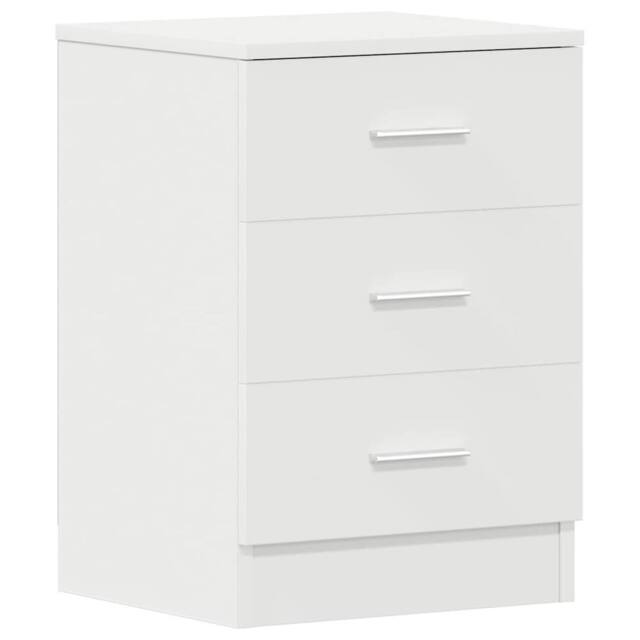 Berkfield Home Bedside Cabinet White 38x35x56 cm Engineered Wood - Size: 38 x 35 x 56 cm - image 1