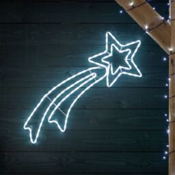 Christow Shooting Star Christmas Light Xmas Decoration Flashing LED Indoor Outdoor L107cm in White - thumbnail 1