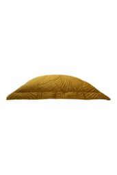 Paoletti Palmeria Quilted Velvet Cushion in Gold - Size: 60 cm x 60 cm - thumbnail 3