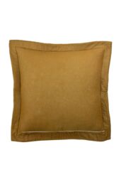 Paoletti Palmeria Quilted Velvet Cushion in Gold - Size: 60 cm x 60 cm - thumbnail 2