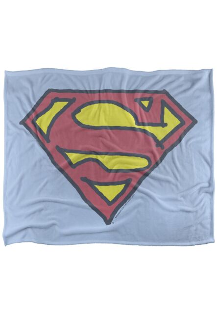 Warner Brothers Superman Officially Licensed Silky Touch Super Soft Throw Blanket 152 x 127 cm in White - image 1