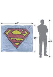 Warner Brothers Superman Officially Licensed Silky Touch Super Soft Throw Blanket 152 x 127 cm in White - thumbnail 5