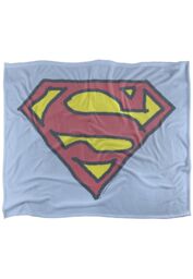 Warner Brothers Superman Officially Licensed Silky Touch Super Soft Throw Blanket 152 x 127 cm in White - thumbnail 1