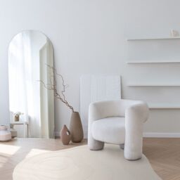 The Rug Shop UK White Handmade Modern Easy to clean Abstract Area Rug - Size: 150 cm x 150 cm - thumbnail 2