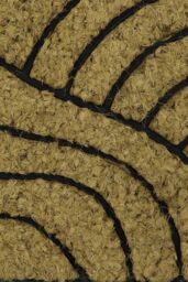 JVL Comfort Halfmoon Coir Tuffscrape 40x70cm Waves in Natural - Size: 40 cm x 70 cm - thumbnail 3