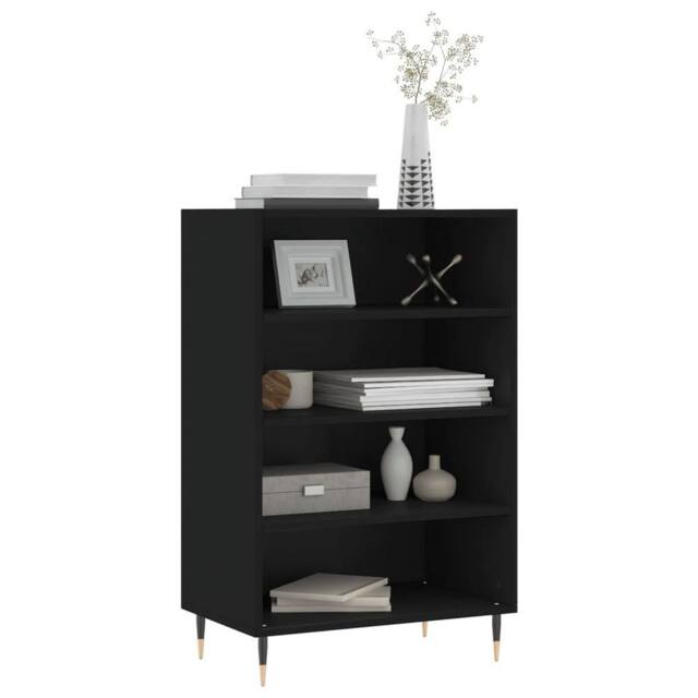 Berkfield Home Highboard Black 57x35x90 cm Engineered Wood - Size: 57 x 35 x 90 cm - image 1