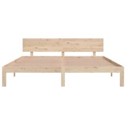 Berkfield Home Bed Frame Solid Wood 180x200 cm Super King Size in Brown - thumbnail 4