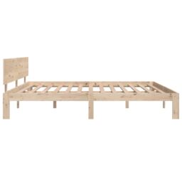 Berkfield Home Bed Frame Solid Wood 180x200 cm Super King Size in Brown - thumbnail 5