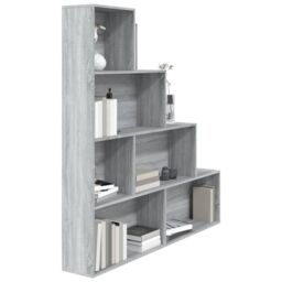 Berkfield Home Book Cabinet Grey Sonoma 155x24x160 cm - Size: 155 x 24 x 160 cm - thumbnail 6