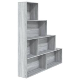 Berkfield Home Book Cabinet Grey Sonoma 155x24x160 cm - Size: 155 x 24 x 160 cm - thumbnail 2