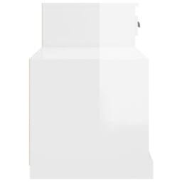 Berkfield Home Shoe Cabinet High Gloss White 100x42x60 cm Engineered Wood - Size: 100 x 42 x 60 cm - thumbnail 7