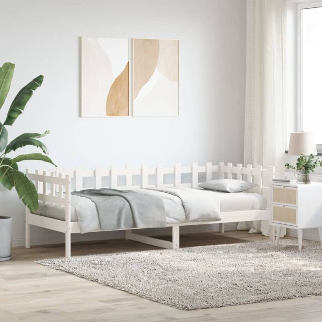 Berkfield Home Day Bed White 90x190 cm Solid Wood Pine - image 1
