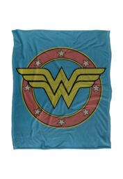 Warner Brothers Wonder Woman Officially Licensed Silky Touch Super Soft Throw Blanket 152 x 127 cm in White - thumbnail 1