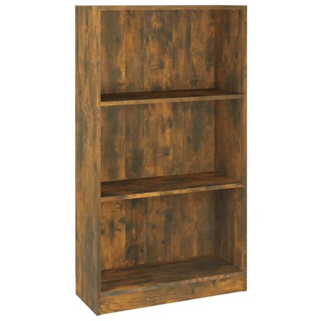 Berkfield Home Book Cabinet Smoked Oak 60x24x109 cm Engineered Wood in Brown - Size: 60 x 24 x 109 cm - image 1