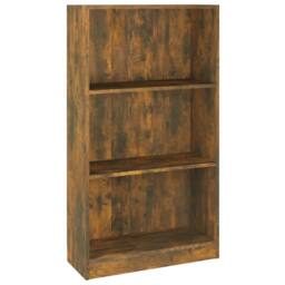 Berkfield Home Book Cabinet Smoked Oak 60x24x109 cm Engineered Wood in Brown - Size: 60 x 24 x 109 cm - thumbnail 1