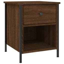 Berkfield Home Durable Bedside Cabinets 2 pcs Brown Oak 40x42x50 cm Engineered Wood - Size: 40 x 42 x 50 cm - thumbnail 1