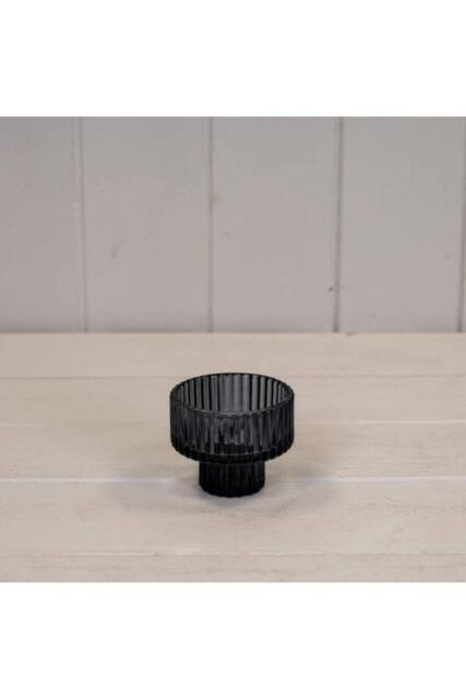 KDMD Cool Grey Glass Candle Holder - image 1